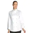 GIACCA LADY ESMERALDA - MOD. 057520 - 100% COTONE - BOTTONI A PRESSIONE - COLORE BIANCO