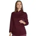 GIACCA LADY BURGUNDY - MOD. 057503 - 65% POLIESTERE e 35% COTONE - BOTTONI ROTONDI BORDEAUX - CUELLO COREANO - COLORE BORDEAUX