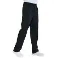 PANTALONE VIENNA NERO - MOD. 064151 - 65% POLIESTERE e 35% COTONE - COLORE NERO CON RIGHE BIANCHE