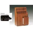 MOBILE DI SERVIZIO DA SALA ALTO - MOD. 1606F/W - STRUTTURA IN NOBILITATO - N. 1 ANTA - N. 1 TRAMOGGIA - ALZATINA CON N. 2 RIPIANI - VANO PORTAPOSATE - DIM. cm L 94 x P 48 x 145 H