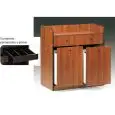 MOBILE DI SERVIZIO DA SALA BASSO - MOD. 1625F/W - STRUTTURA IN NOBILITATO - N. 2 TRAMOGGE - VANO PORTAPOSATE - DIM. cm L 94 x P 48 x 98 H