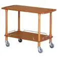 CARRELLO DI SERVIZIO IN LEGNO DUE PIANI - MOD. CLP2002L - Struttura in legno massello - Piani in multistrato di Betulla - Dim.  cm L 110 x P 40 x h 82