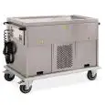 CARRELLO CALDO BAGNOMARIA ARMADIATO - MOD. 7360A0F1/2 - STRUTTURA IN LAMIERA DI ACCIAIO INOX AISI 304 - ADATTA A CONTENERE BACINELLE GN FINO A H 20 CM. (ESCLUSE) - COIBENTAZIONE IN POLIURETANO ESPANSO - VANI INFERIORI SEPARATI MISTI (NEUTRO, FREDDO, CALDO