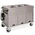 CARRELLO TERMICO ARMADIATO - MOD. 737A01234 - STRUTTURA IN LAMIERA DI ACCIAIO INOX AISI 304 - VASCHE BAGNOMARIA SEPARATE - ADATTO A CONTENERE BACINELLE GN FINO A H20 CM. (ESCLUSE) - COIBENTAZIONE IN POLIURETANO ESPANSO - VANI INFERIORI SEPARATI (NEUTRI o 