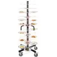 COLONNA PORTAPIATTI - MOD. 3010 - STRUTTURA IN ACCIAIO VERNICIATO NERO - GRIGLIE IN ACCIAIO PLASTIFICATO RILSAN BIANCO - PORTATA N. 96 PIATTI - PIATTI ø cm. 18÷24 - DIMENSIONI cm. L 77 X P 77 X H 180