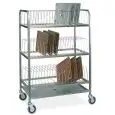 SCOLAVASSOI - MOD. 2264 - STRUTTURA IN TUBO DI ACCIAIO INOX - GRIGLIE IN ACCIAIO INOX - PORTATA VASSOI E COPERCHI 60 - DIMENSIONI cm L 102 X P 62 X H 143