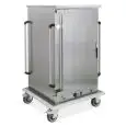 ARMADIO PORTAVASSOI E PORTATEGLIE CALDI - MOD. ARMADI CALDI - STRUTTURA IN LAMIERA DI ACCIAIO INOX AISI 304 COMPLETAMENTE SALDATA - 1 SPORTELLO FRONTALE A BATTENTE APRIBILE A 270° - MANIGLIA APERTURA CHIUSURA A SCATTO - PORTATA VASSOI/TEGLIE (In base al m