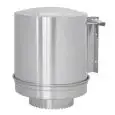 PORTAROTOLO CARTA VERTICALE A MURO - MOD. 2604 - IN ACCIAIO INOX SATINATO - CON SVOLGIMENTO INTERNO - DIMENSIONI ø cm 25 X H 32 - PESO KG 3