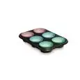 Stampo 6 Muffin+30 Pirottini  in Alluminio Antiaderente - GUARDINI Linea GARDENIA - Codice 89907 - Imballo confezione da n. 1 Unità