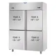Armadio frigo in acciaio inox combinato negativo e negativo (congelatore) gastronorm Tecnodom A4I4MIDNN