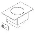 PIANO DI COTTURA ELETTRICO AD INDUZIONE "WOK" DA INCASSO - MOD. PCIWD-64ET - N. 1 zona di cottura - Alimentazione trifase 400V/3 - Potenza 5 kW - Dimensioni: cm. L 40 x P 60 x H 31 - Norma CE