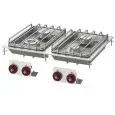 PIANO DI COTTURA A GAS DA INCASSO - MOD. PCD-68G - N. 4 fuochi - Con fiamma pilota - Potenza 3,5 + 2 x 5,5 + 7,5 Kw / 18.920 kcal/h - Dimensioni: cm. L 80 x P 60 x H 11 - Norma CE