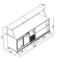 BANCO PIZZA E BAR MILLEUSI REFRIGERATO - MOD. BBR2501231 - ALIMENTAZIONE V 230/50Hz MONOFASE - STATICO - CON MOTORE INCORPORATO - POTENZA ASSORBITA W 250 - DIM. Cm L 250 x P 65 x h 137 - NORMA CE