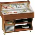 ISOLA ESPOSITIVA REFRIGERATA PER PESCE - MOD. BAIAM - STRUTTURA IN LEGNO - Temp. °C -2/0 - REFRIGERAZIONE STATICA - Gas refrigerante R290 - SBRINAMENTO AUTOMATICO - ALIMENTAZIONE MONOFASE V 230/1/50 Hz