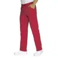 PANTALACCIO DENVER - MOD. 044687 - 65% POLIESTERE e 35% COTONE - COLORE ROSSO CON QUADRETTI BIANCHI