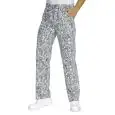 PANTALACCIO NEW YORK - MOD. 044668 - 100% COTONE - COLORE BIANCO CON SCRITTE NERE