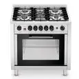Cucina a gas 5 fuochi con forno elettrico a convezione Tecnoeka EKC96 linea TEK