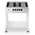 FORNELLONE 5 FUOCHI CON TAVOLO - Cod. EKTP 96 - Alimentazione gas - Portata 14,3 kW - Dimensioni esterne cm. L 90 x P 62 x 90,7 h