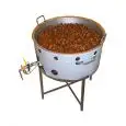 CUOCICASTAGNE A GAS SU GAMBE - MOD. CLASSIC GAS MANUAL - Senza mescolatore - Padella di cottura in ferro - Cottura Kg. 5/20 minuti - Padella cottura cm ø 60 -Dimensione cm L 65 X P 85 X H 86 - Norma CE