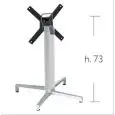 BASAMENTO DOMINO - MOD. 5160 - BASE A 4 PIEDI IN ALLUMINIO PRESSOFUSO - 4 PIEDINI REGOLATORI - COLONNA QUADRATA IN ALLUMINIO CON ANGOLI ARROTONDATI - STAFFE DI FISSAGGIO AL PIANO IN ALLUMINIO PRESSOFUSO - PIANO RIBALATBILE CON MANIGLIA PER FACILITARE L'AL