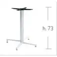 BASAMENTO DOMINO FISSO - MOD. 5140 - BASE A 4 PIEDI IN ALLUMINIO PRESSOFUSO - 4 PIEDINI REGOLATORI - COLONNA QUADRATA IN ALLUMINIO CON ANGOLI ARROTONDATI - STAFFE DI FISSAGGIO AL PIANO IN ALLUMINIO PRESSOFUSO - TOP MAX ø cm 80 O cm 80x80 - PER USO INTERNO