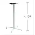 BASAMENTO DOMINO FISSO - MOD. 5147 - BASE A 4 PIEDI IN ALLUMINIO PRESSOFUSO - 4 PIEDINI REGOLATORI - COLONNA QUADRATA IN ALLUMINIO CON ANGOLI ARROTONDATI - STAFFE DI FISSAGGIO AL PIANO IN ALLUMINIO PRESSOFUSO - TOP MAX ø cm 70 O cm 70x70 - PER USO INTERNO