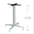 BASAMENTO MAXI DOMINO FISSO - MOD. 5110 - AMPIA BASE A 4 PIEDI IN ALLUMINIO PRESSOFUSO - 4 PIEDINI REGOLATORI - COLONNA QUADRATA IN ALLUMINIO CON ANGOLI ARROTONDATI - STAFFE DI FISSAGGIO AL PIANO IN ALLUMINIO PRESSOFUSO - TOP MAX ø cm 100 O cm 90x90 - PER