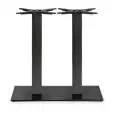 BASAMENTO TIFFANY - MOD. 5082VN - BASE RETTANGOLARE cm 75x40 - 4 PIEDINI REGOLATORI - DOPPIA COLONNA QUADRATA IN ACCIAIO VERNICIATO NERO DA mm 80x80 - STAFFE DI FISSAGGIO AL PIANO IN FUSIONE DI GHISA - TOP MAX cm 160x90 - PER USO INTERNO - DIM. cm L 75 x 