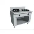 CUCINA EURASIA A GAS 2 FUOCHI  - MOD. PAP02 - Costruita esclusivamente su misura - Vano a giorno - Piano liscio - Potenza a gas a scelta tra kW 3,0/4,5/7,5/9,5/14/21 - Dimensioni: cm L 100 x P 70 x H 85 - Norma CE