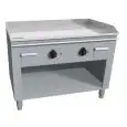 CUCINA TEPPANYAKI ELETTRICA 2 ZONE COTTURA  - MOD. VGO2100G - Costruita esclusivamente su misura - Vano a giorno - Piastra di cottura al cromo duro lucido - Alzatina su 4 lati - Potenza elettrica kW 10,8 (2x5,4 kW) - Alimentazione 400V trifase - Dimension