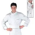 GIACCA CUOCO BILBAO - MOD. 059321 - 100% COTONE - RETE D'AREAZIONE ASCELLARE - COLORE BIANCO CON BORDI NERI