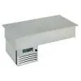 VASCA ESPOSITIVA DA INCASSO CON PIANO REFRIGERATO - MOD. ARMONIA BRINA - Temp. °C -1/0 - ALIMENTAZIONE MONOFASE V 230/1/50 Hz - REFRIGERAZIONE STATICA - Gas refrigerante R290 - SBRINAMENTO MANUALE