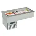 VASCA ESPOSITIVA DA INCASSO REFRIGERATA PER PESCE E CARNE - MOD. ARMONIA BAHIA - TEMPERATURA °C -2/0 - REFRIGERAZIONE STATICA - ALIMENTAZIONE MONOFASE V 230/1/50 Hz - Gas refrigerante R290 - VASCA IN ACCIAIO INOX AISI 316 RESISTENTE ALLA CORROSIONE SALINA