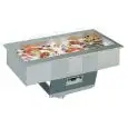 VASCA ESPOSITIVA DA INCASSO REFRIGERATA PER PESCE - MOD. ARMONIA FISHING - RAFFREDDAMENTO CON PRODUZIONE DI GHIACCIO PROPRIA - ALIMENTAZIONE MONOFASE V 230/1/50 Hz - Gas refrigerante R452a - VASCA IN ACCIAIO INOX AISI 316 RESISTENTE ALLA CORROSIONE SALINA