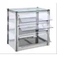 VETRINA ESPOSITIVA CALDA - MOD. LC94S - N. 3 RIPIANI ESPOSITIVI - FIANCHI E FRONTALE IN VETRO TEMPERATO - ANTINE IN POLICARBONATO - POTENZA W 800 - Alimentazione V 230/50hz monofase - DIM. Cm L 87 x P 37 x h 54 - NORMA CE