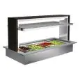 VASCA ESPOSITIVA DA INCASSO A ISOLA BAGNO MARIA - MOD. VENEZIA DI/BM - PER GASTRONOMIA - VASCA IN ACCIAIO INOX AISI 304 - CONTROLLO TEMPERATURA DIGITALE - TEMP. °C +30/+80 - ALIMENTAZIONE MONOFASE 230V/1/50HZ