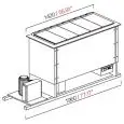 VASCA POZZETTI DA INCASSO PER GELATO E GRANITE CON RISERVA - MOD. PANORAMA10RIS - AD 1 TEMPERATURA - SEMILAVORATA DA PANNELLARE - REFRIGERAZIONE VENTILATA - ALIMENTAZIONE V 230/50Hz MONOFASE - N. 10 POZZETTI - CON UNITA' CONDENSATRICE INCORPORATA - DIM. C