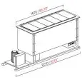 VASCA POZZETTI DA INCASSO PER GELATO E GRANITE CON RISERVA - MOD. PANORAMA12RIS - AD 1 TEMPERATURA - SEMILAVORATA DA PANNELLARE - REFRIGERAZIONE VENTILATA - ALIMENTAZIONE V 230/50Hz MONOFASE - N. 12 POZZETTI - CON UNITA' CONDENSATRICE INCORPORATA - DIM. C
