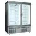 VETRINA REFRIGERATA PER PASTICCERIA - MOD. TEK/48 - STRUTTURA ESTERNA IN ALLUMINIO ANODIZZATO - VETRO BASSO EMISSIVO - TEMP. °C +2/+10 - DUE SCOMPARTI SEPARATI - ALIMENTAZIONE MONOFASE - REFRIGERAZIONE STATICA - VETRO ESPOSITIVO A SCELTA SU 1, 2 ,3 o 4 LA