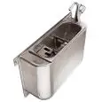 Lavaporzionatore carenato - acciaio inox per gelateria - Dimensioni cm 37,5x19,5 - Altezza cm 27