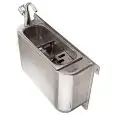 Lavaporzionatore carenato - acciaio inox per gelateria - Dimensioni cm 37,5x19,5 - Altezza cm 27
