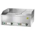 Fry Top elettrico professionale da banco piastra 1/2 liscia 1/2 rigata cromata Fimar FRY2/LRC