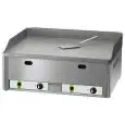 Fry Top a gas professionale da banco piastra 1/2 liscia 1/2 rigata cromata Fimar FRY2/LRMC