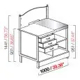 BANCO TABACCHI E TOTOCALCIO - SEMILAVORATO DA PANNELLARE - Lunghezza 100cm - MOD. CX91/10P - Con piano inox o con predisposizione per piano in marmo, granito, agglomerato -  DIM. Cm L 100 x P 72,8 x h 144,1