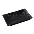 Piatto Rettangolare Nero in Melamina - MEDRI Linea MELAMINA - Codice F8010 - Dimensioni cm 25x17 - Imballo confezione da n. 12 Unità