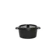 Casseruola Tonda Con Coperchio Nero in Melamina - MEDRI Linea MELAMINA - Codice 7690015 - Diametro 10 cm - Altezza cm 6 - Imballo confezione da n. 12 Unità