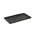 Piatto Rettangolare Nero in Melamina - MEDRI Linea MELAMINA - Codice YML-0284P - Dimensioni cm 21x11.5 - Imballo confezione da n. 12 Unità
