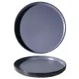 Piatto Piano Grey/Black in Melamina - MEDRI Linea MELAMINA BICOLOR - Codice YML-00716 - Diametro 27 cm - Imballo confezione da n. 12 Unità