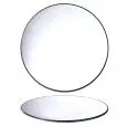 Piatto Piano Coupe White/Black in Melamina - MEDRI Linea MELAMINA BICOLOR - Codice YML-126 - Diametro 30 cm - Imballo confezione da n. 12 Unità