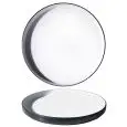 Piatto Piano White/Black in Melamina - MEDRI Linea MELAMINA BICOLOR - Codice YML-00716 - Diametro 27 cm - Imballo confezione da n. 12 Unità